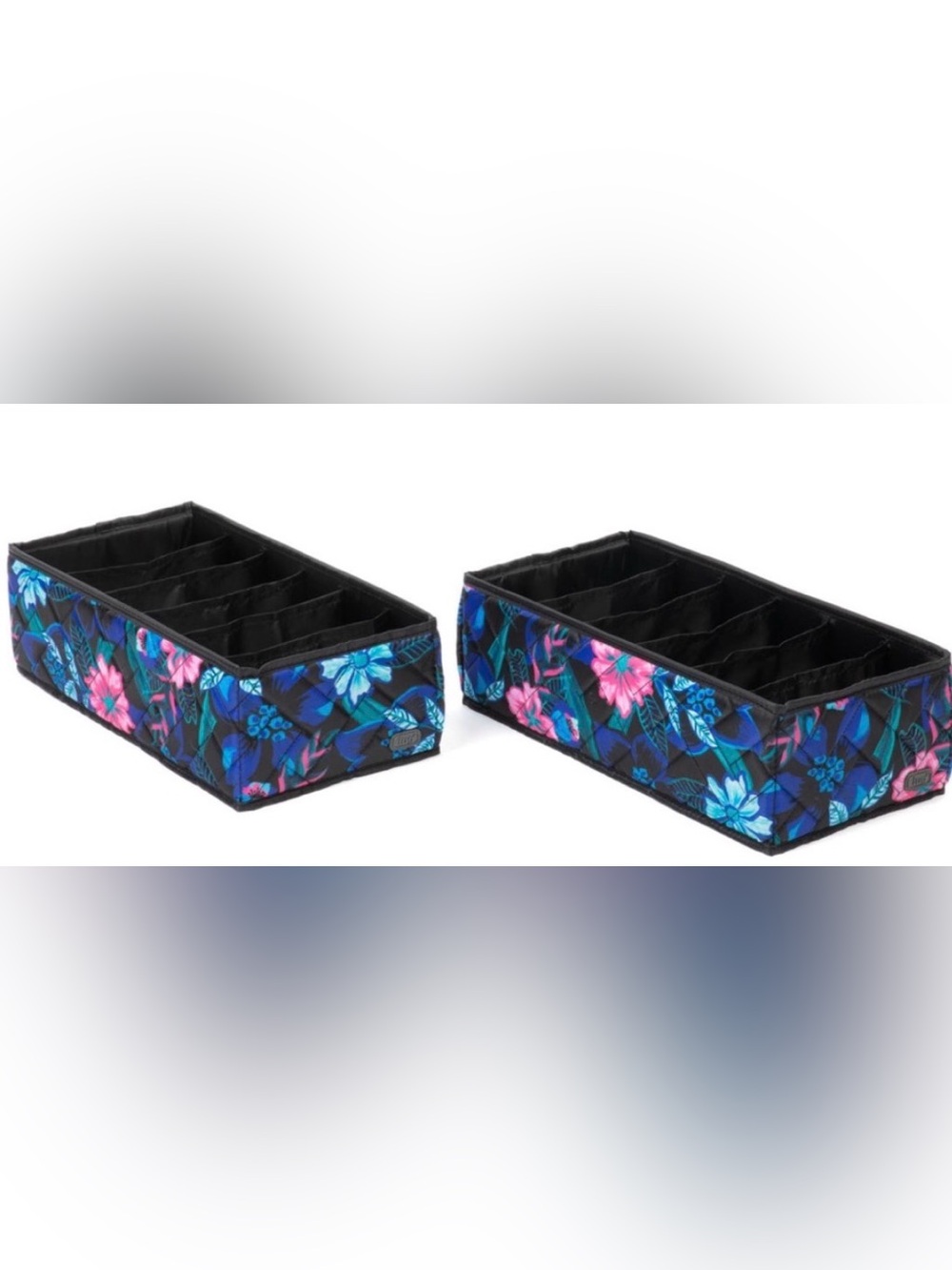 Lug Dolly 2-Piece 6 Pocket Drawer Organizer Set Resort Black  NWT - Picture 2 of 7